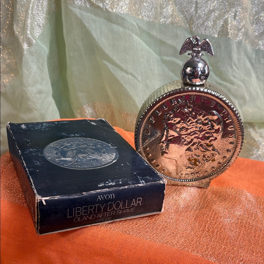 Avon Liberty Dollar Silver Bottle with Navy Box